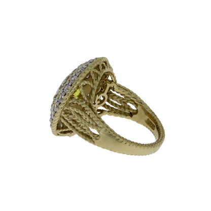 Anillo de circonita cúbica de plata de ley