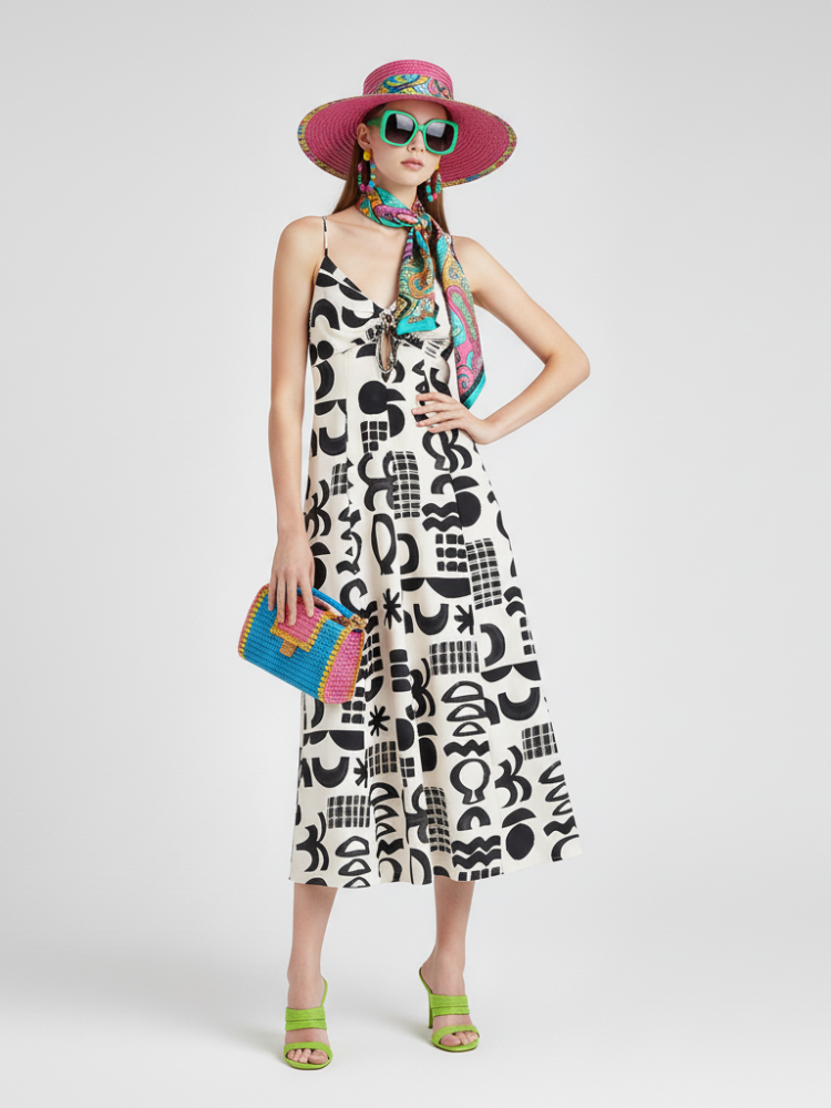Vestido floral acampanado, Dumbo | Mujeres - BYMANYC ® New York