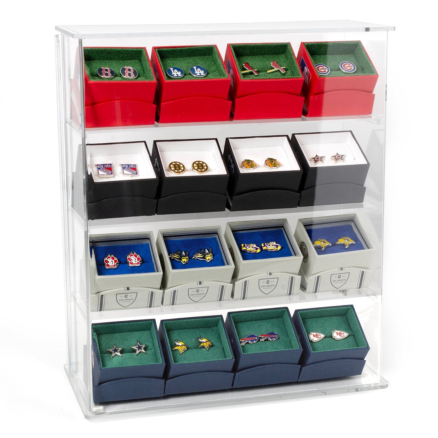 4 Shelf Acrylic Countertop Display Case with Security Cable