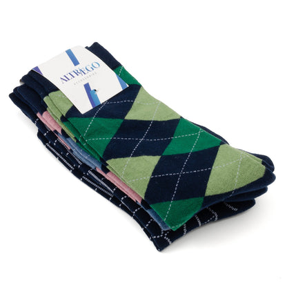 Juego de calcetines con mensaje oculto Argyle