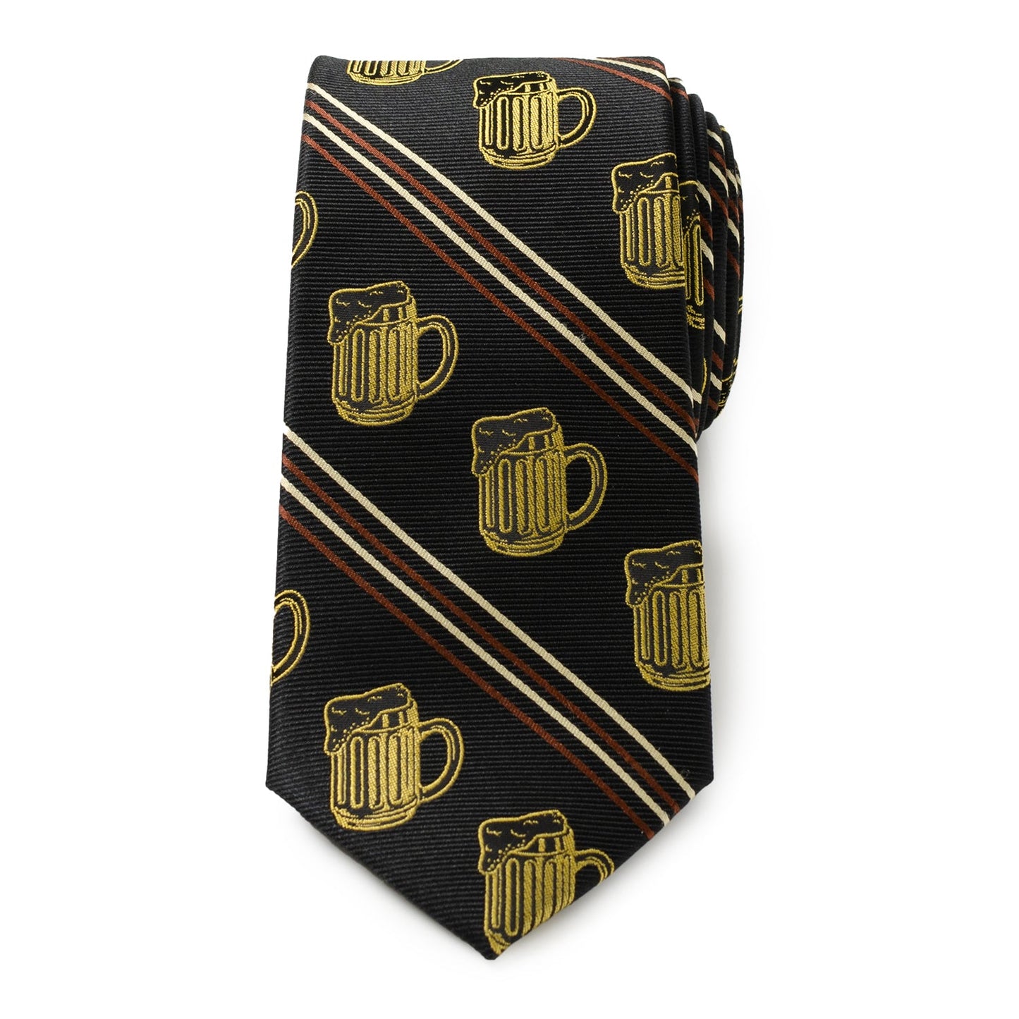 Corbata para hombre con rayas negras de Aficionado a la cerveza