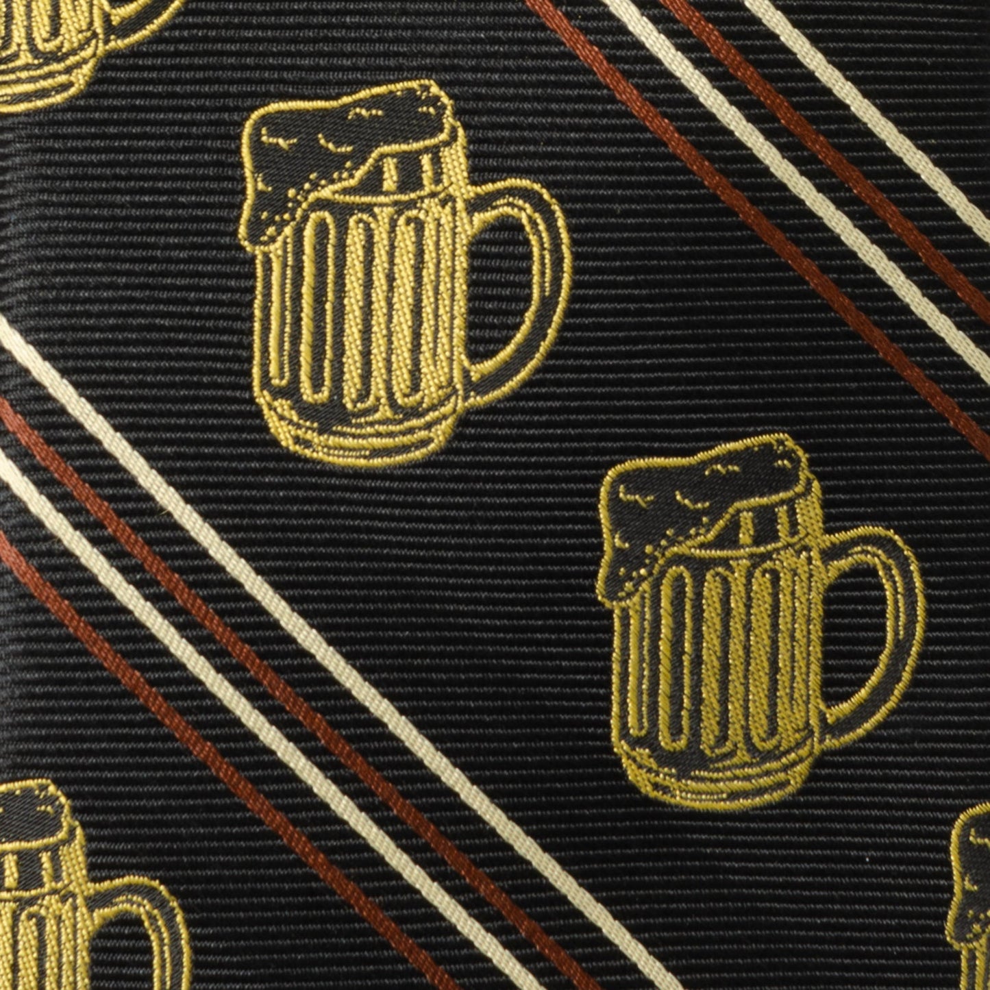 Corbata para hombre con rayas negras de Aficionado a la cerveza