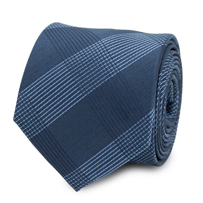 Corbata azul oscuro de cuadros para hombre, el mejor papá