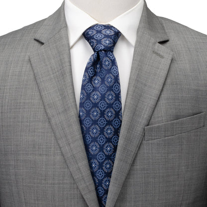 Compass Hidden Message Navy Blue Men's Tie - My Men's Shop
