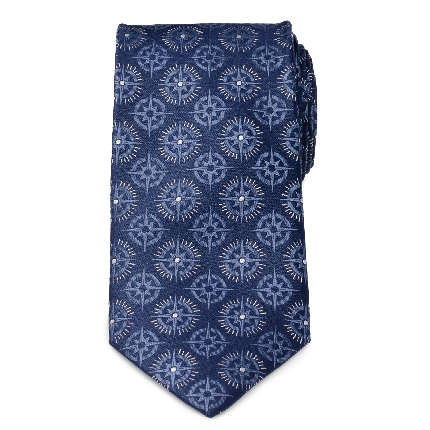 Compass Hidden Message Navy Blue Men's Tie - My Men's Shop
