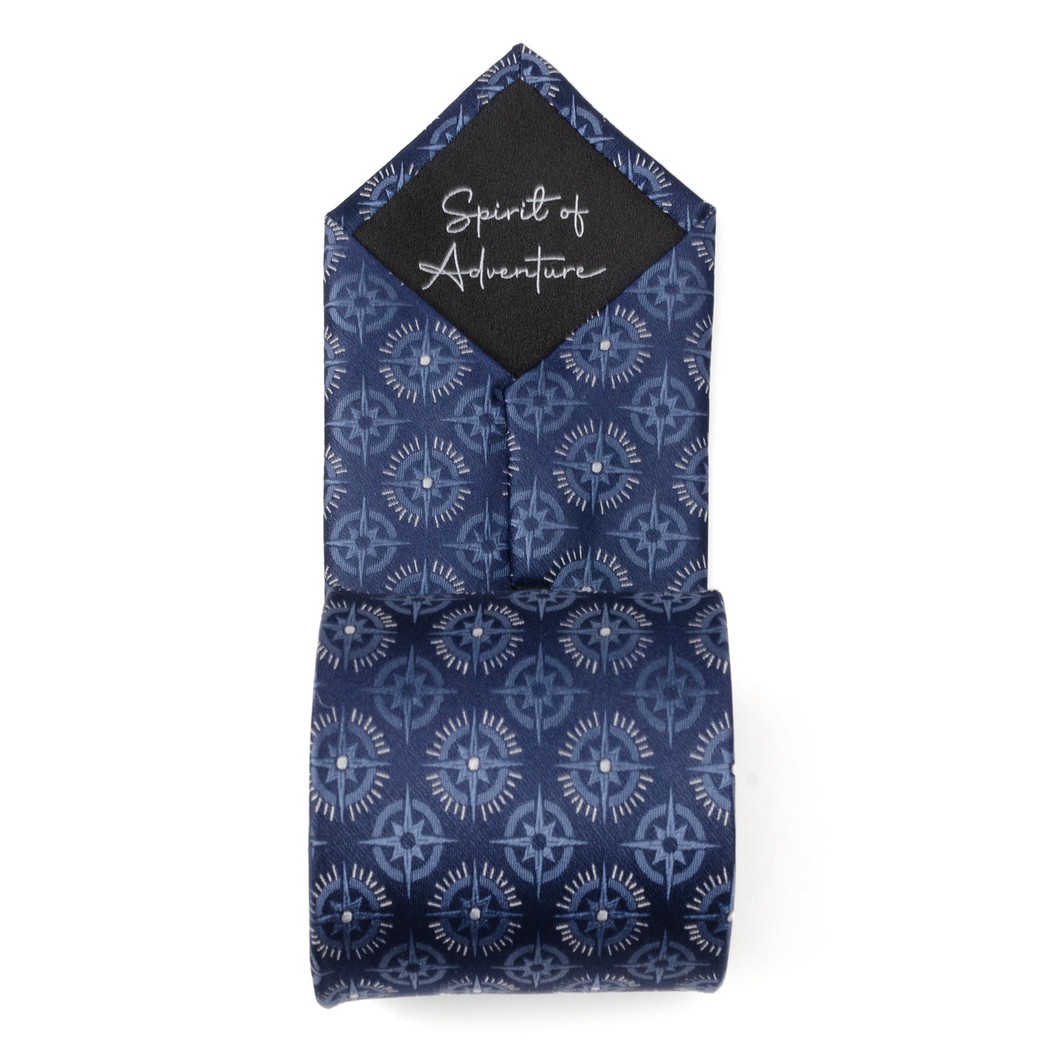 Compass Hidden Message Navy Blue Men's Tie - My Men's Shop