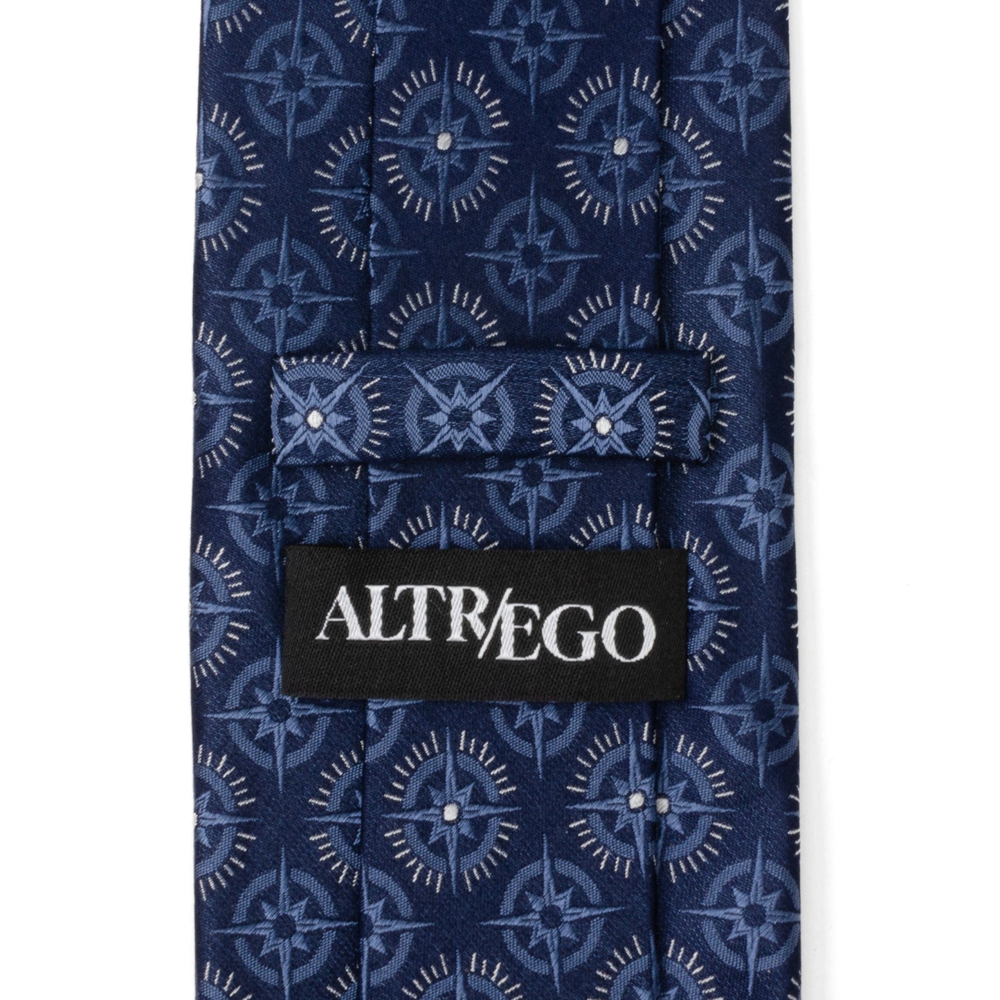 Compass Hidden Message Navy Blue Men's Tie - My Men's Shop