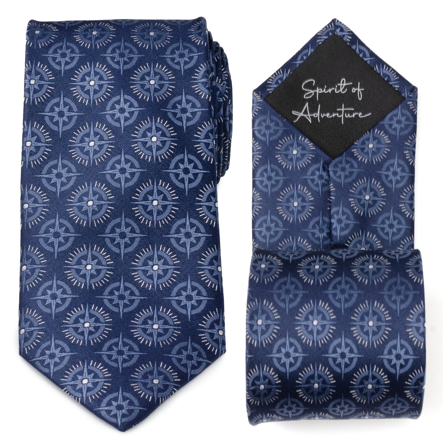 Compass Hidden Message Navy Blue Men's Tie - My Men's Shop