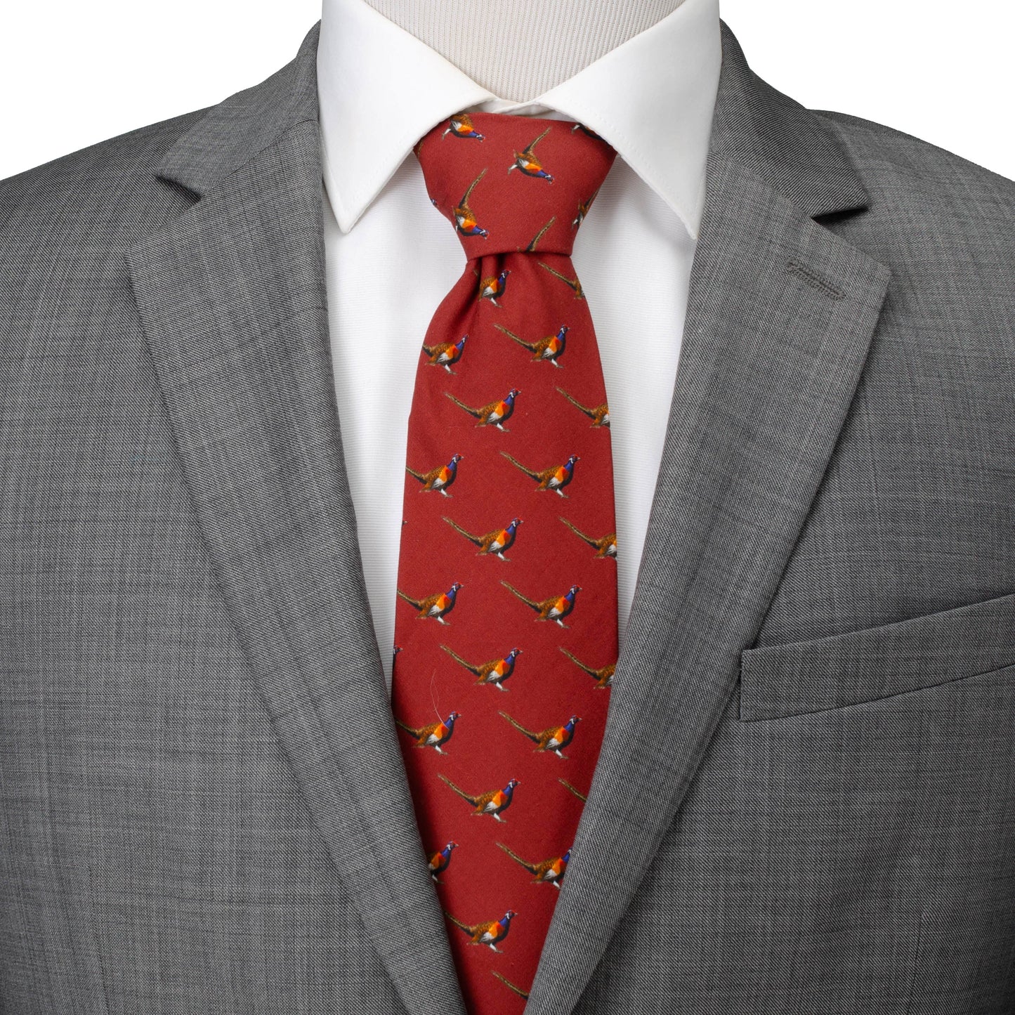 Corbata de hombre faisán Borgoña