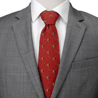 Corbata de hombre faisán Borgoña