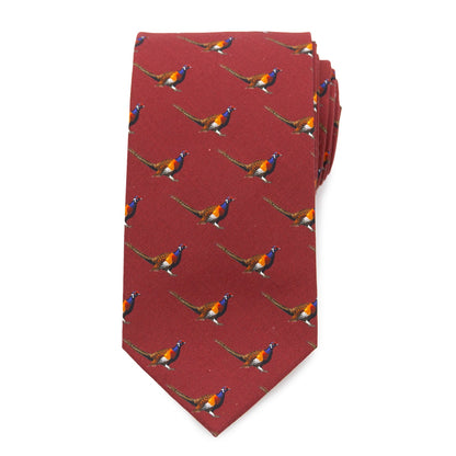 Corbata de hombre faisán Borgoña