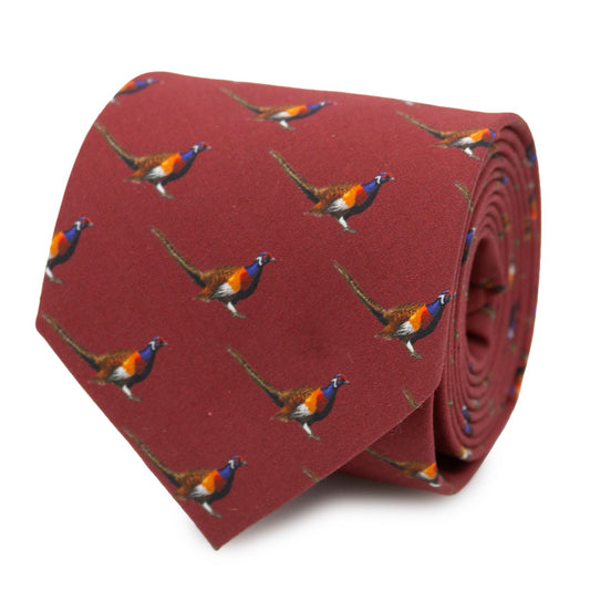 Corbata de hombre faisán Borgoña