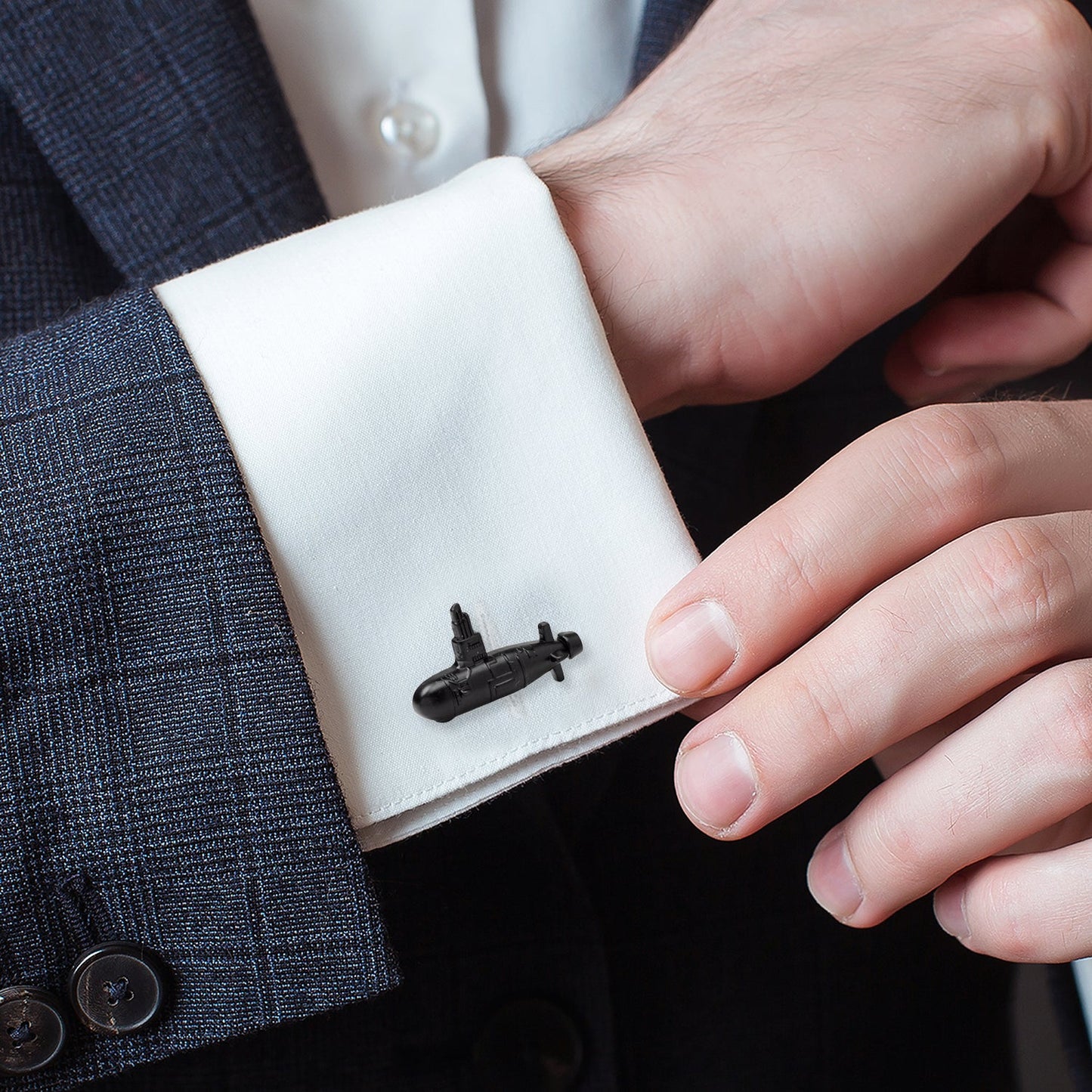 US Submarine Black 3D Cufflinks - My Men's Shop