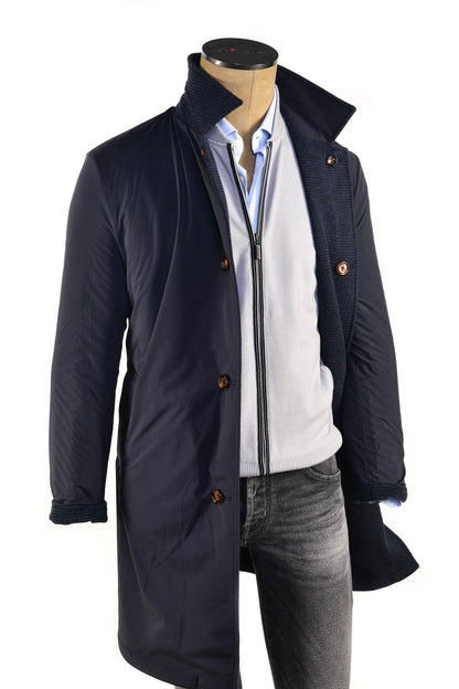 Kired by Kiton Peak Wool-Cashmere Reversible Overcoat
