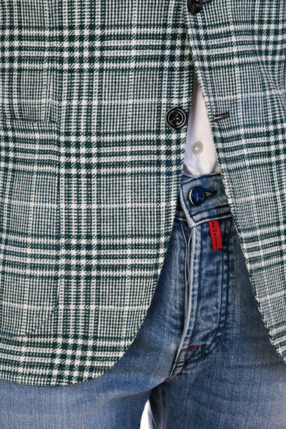 Sartorio Glen Check Plaid Wool-Silk Sport Jacket
