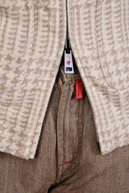 Kired by Kiton Barwa Prince of Wales Wool Reversible Jacket