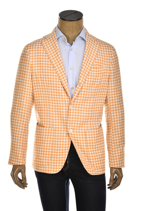 Sartorio Shepherd Check Wool-Silk Sport Jacket