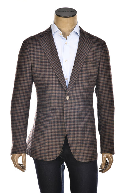 Carlo Barbera Gingham Wool-Cashmere Sport Jacket