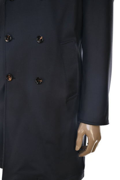 Kired Gyala Acrylic-Wool Double-Breasted Reversible Overcoat