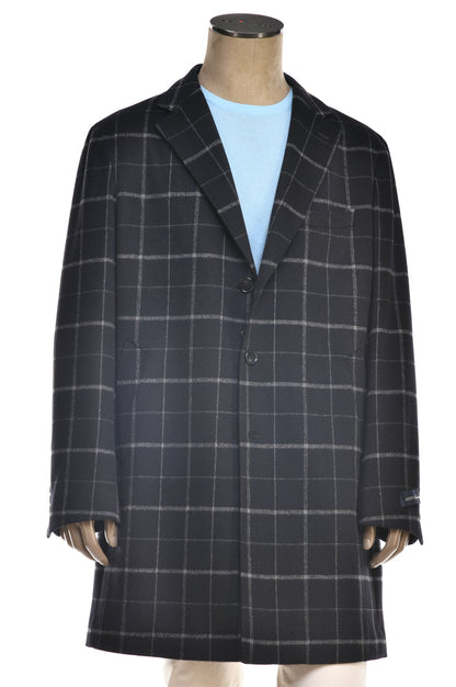 Fiore di Napoli Windowpane Cashmere Overcoat