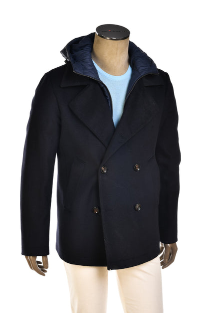 Kired Double-Breasted Overcoat w/ Detachable Lining