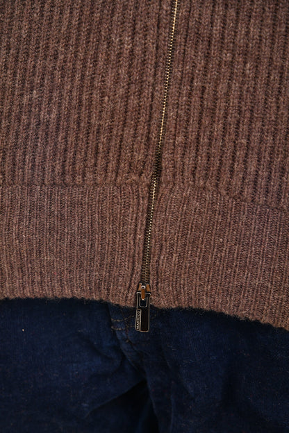 Manrico Cashmere Mockneck Ribbed Zip-Up Sweater