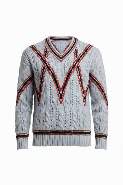 Brioni V-Neck Thick Knit Sweater