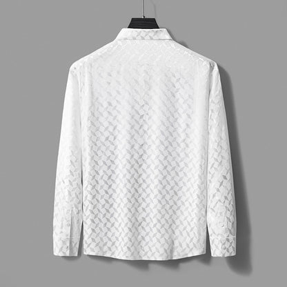 Optic Tessellation Stitchless LS Shirt IVORY - My Men's Shop