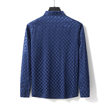 Optic Tessellation Stitchless LS Shirt NAVY