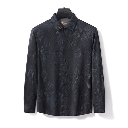 Shadow Bloom Stitchless LS Shirt BLACK - My Men's Shop