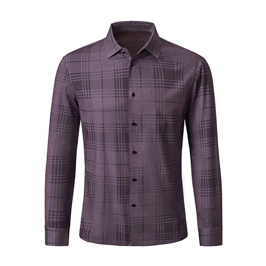 Noir Mosaic Stitchless Shirt BURGUNDY - My Men's Shop