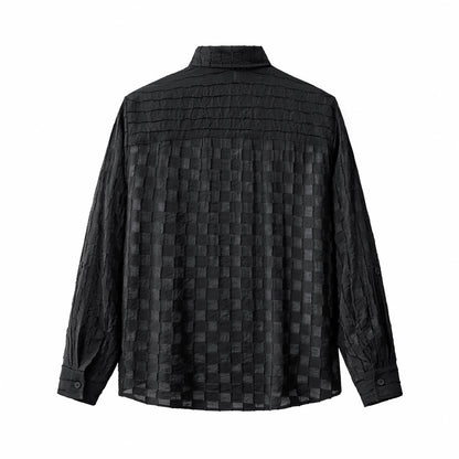 Haven Textured Long Sleeve Shirt BLACK