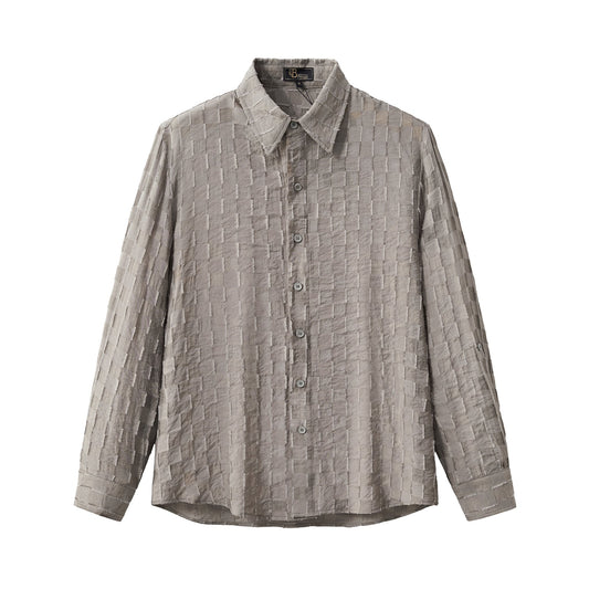 Haven Textured Long Sleeve Shirt GREY - My Men's Shop