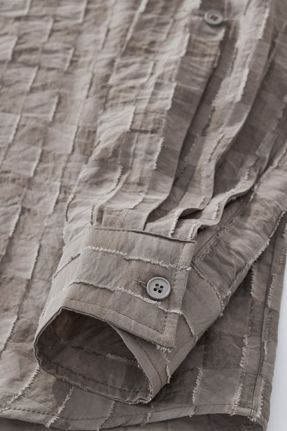 Haven Textured Long Sleeve Shirt GREY