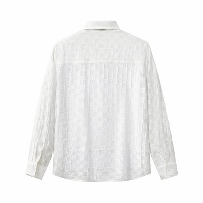 Haven Textured Long Sleeve Shirt WHITE - My Men's Shop