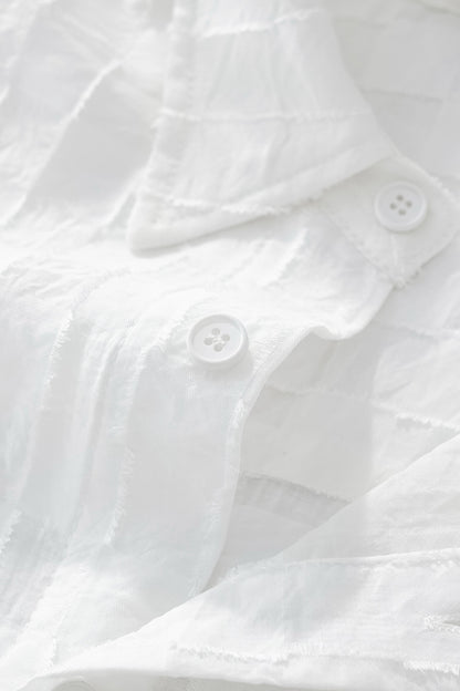 Haven Textured Long Sleeve Shirt WHITE - My Men's Shop