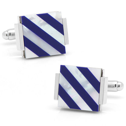 Gemelos Rayados de Nácar Flotante