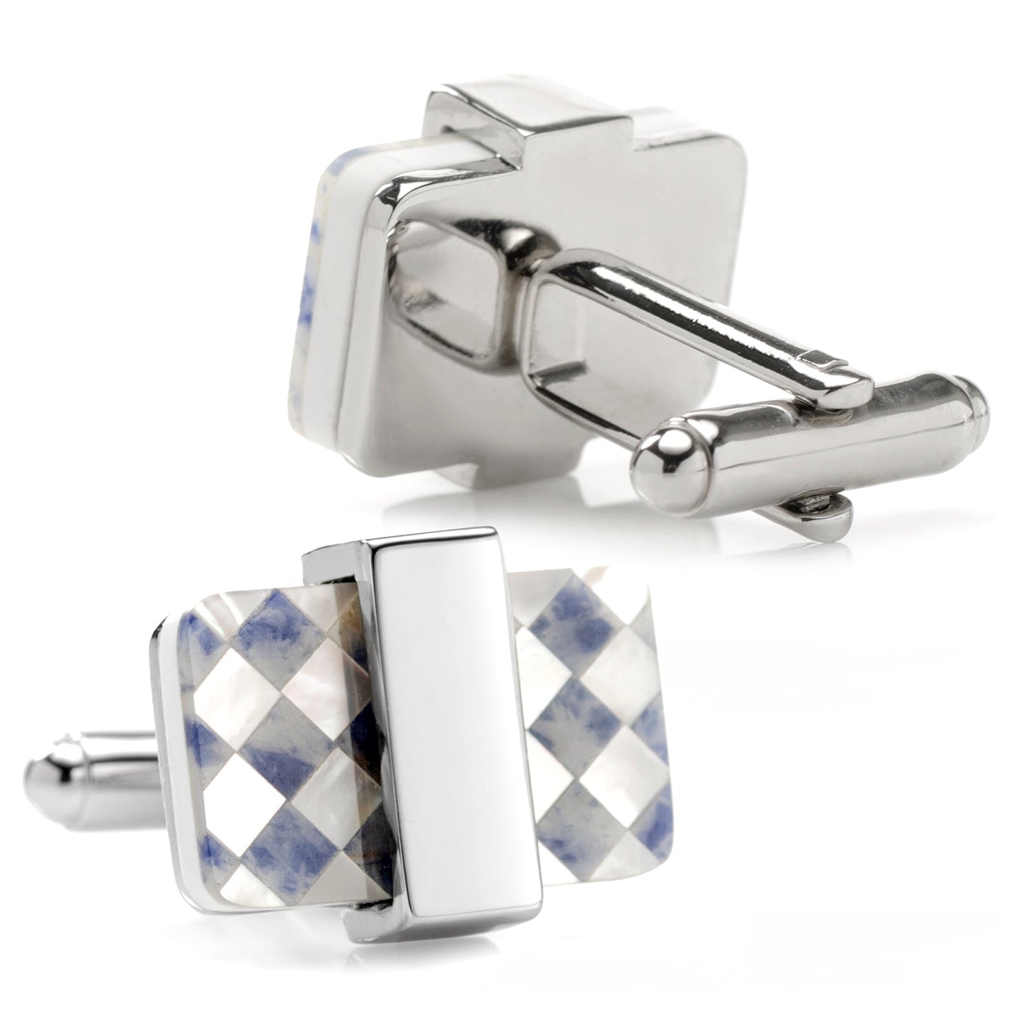 Checkered Cut Mother of Pearl Cufflinks - My Men's Shop