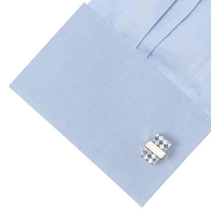 Checkered Cut Mother of Pearl Cufflinks - My Men's Shop