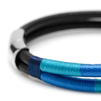 Cobra Masai Silver Bracelet Blue Tones 18cm - My Men's Shop