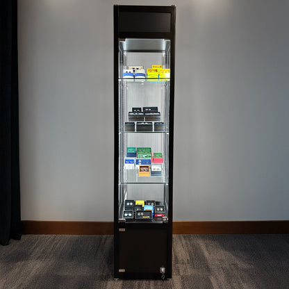 Retail Glass Display Black Cabinet With Locking Storage - My Men's Shop