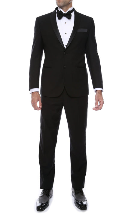 Bronson Black Slim Fit Notch Lapel Tuxedo