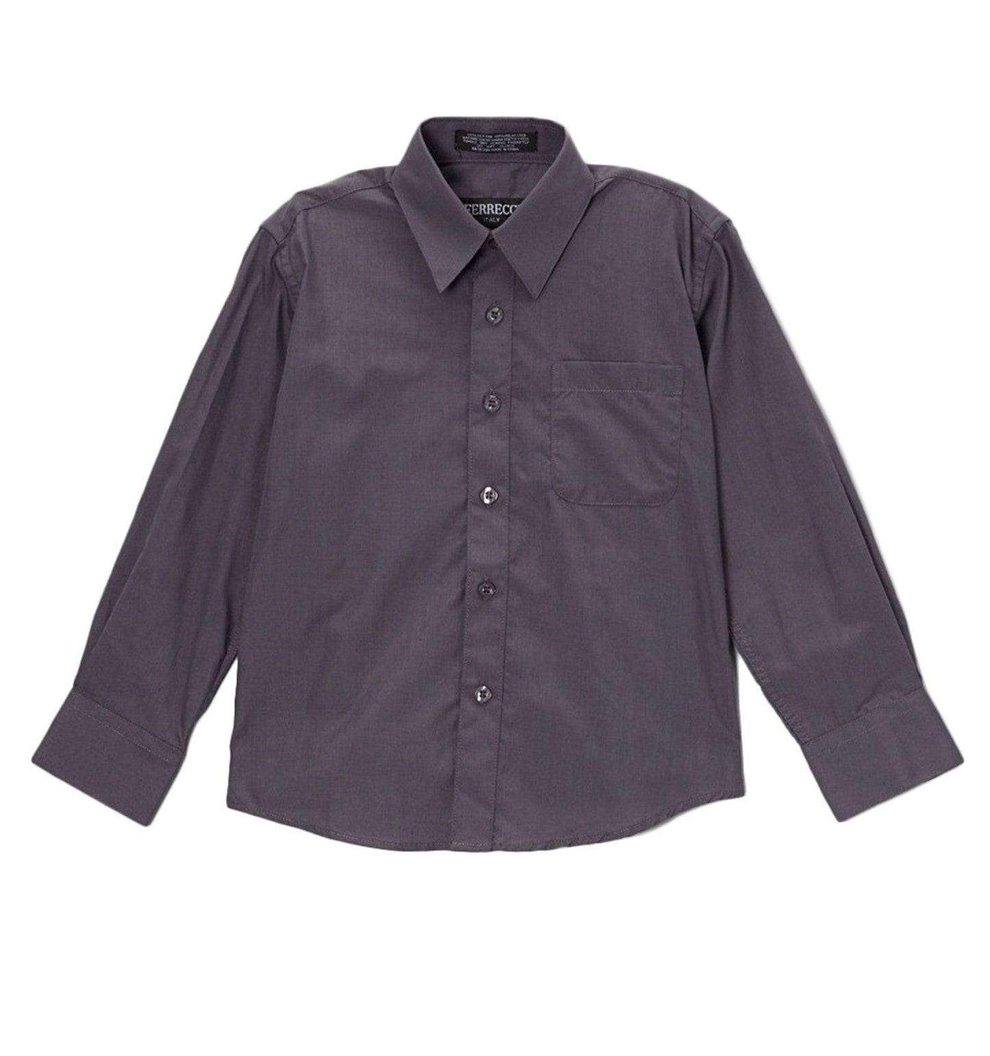 Ferrecci Boys Cotton Blend Charcoal Dress Shirt