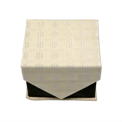 Men's Light Tan Geometric Pattern Design 4-pc Necktie Box Set