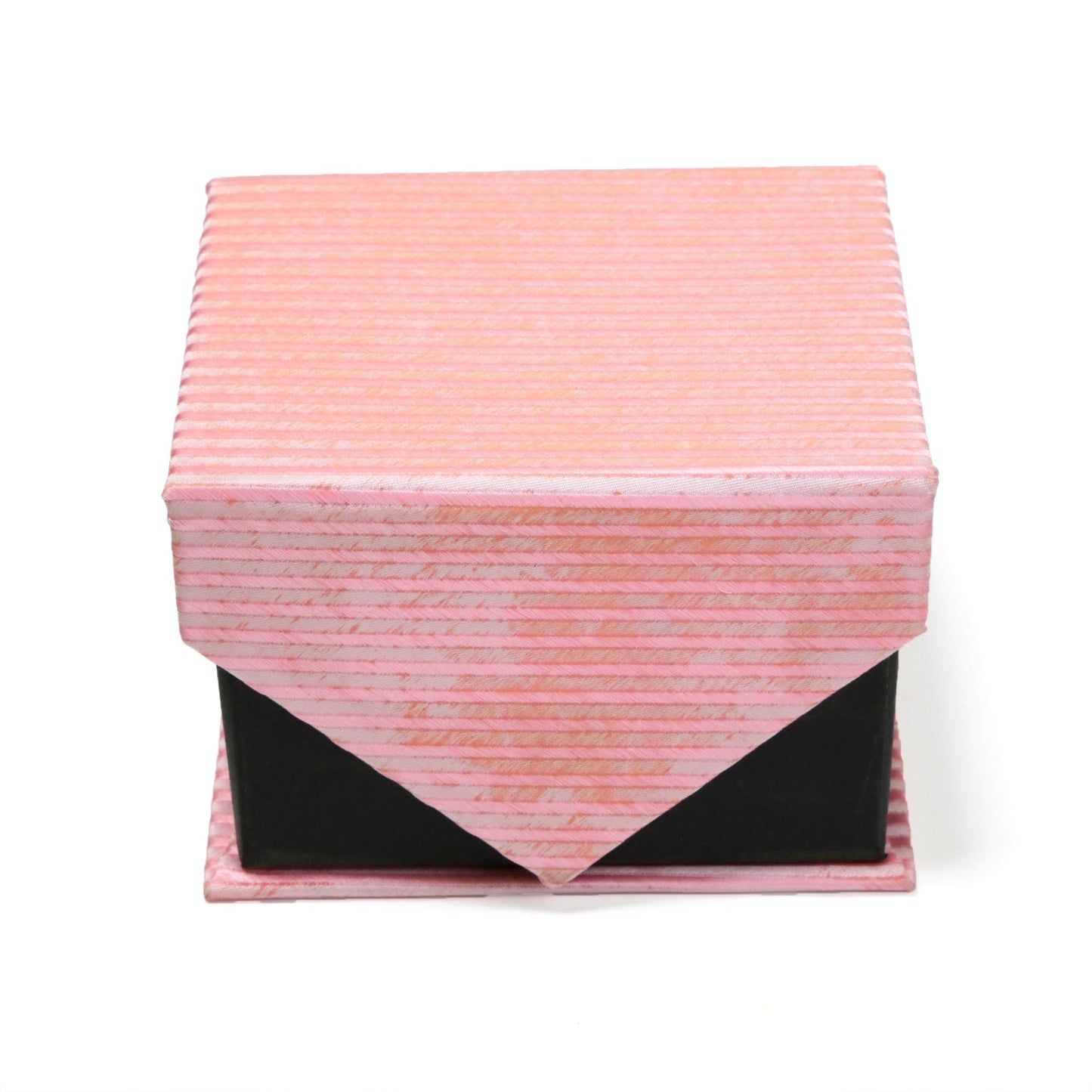 Men's Soft Pink Striped Design 4-pc Necktie Box Set