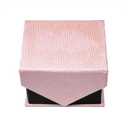 Men's Pink Geometric Pattern Design 4-pc Necktie Box Set