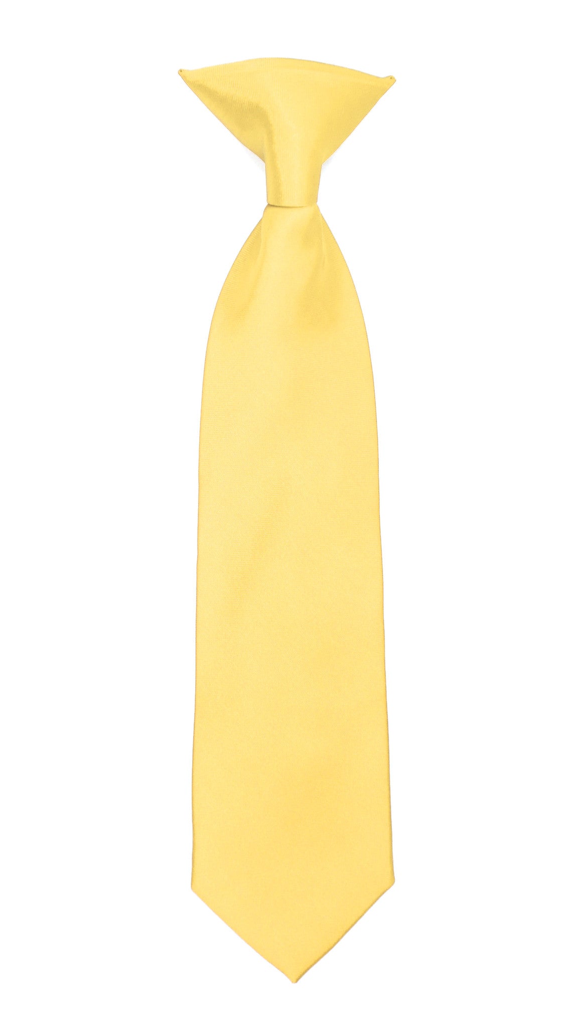 Boys 13" Premium Yellow Clip On Necktie
