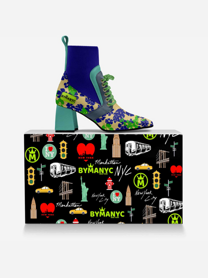 BYMANYC ® NYC Times Square Pulse: Botines Veganos de Lujo Intenso para Mujer