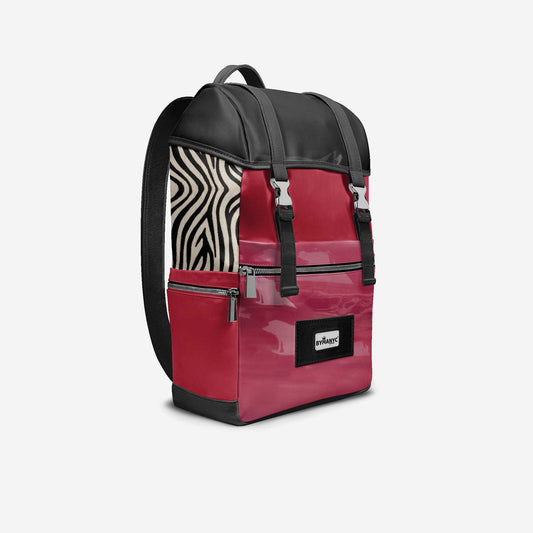 BYMANYC ® New York – NYC COUTURE Backpack in Fierce Red & Noir Zebra - My Men's Shop