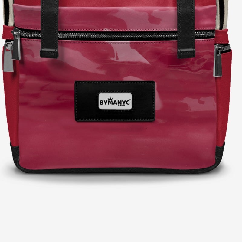 BYMANYC ® New York – Mochila NYC COUTURE en Rojo Fiero y Cebra Negra